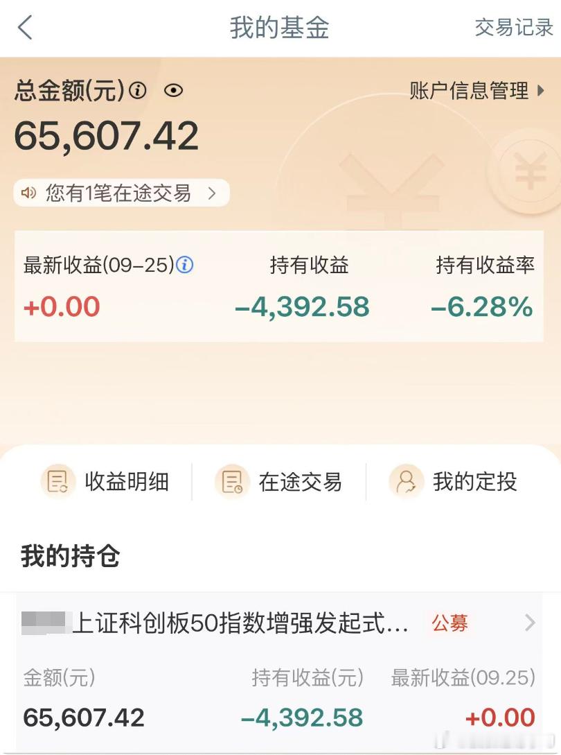 #科创50# 定投10年计划。每个交易日定投1000元。计划投入240万元。截止本周末共投入70000元。收益为负6%。科创 50 是科创板市值最大、流动性最好的 50 只硬科技龙头，季度调样，半导体 / 芯片权重极高，是 A 股最纯粹的国产算力、半导体国产替代指数。前十大权重：中芯国际、寒武纪、海光信息、中微公 ​
