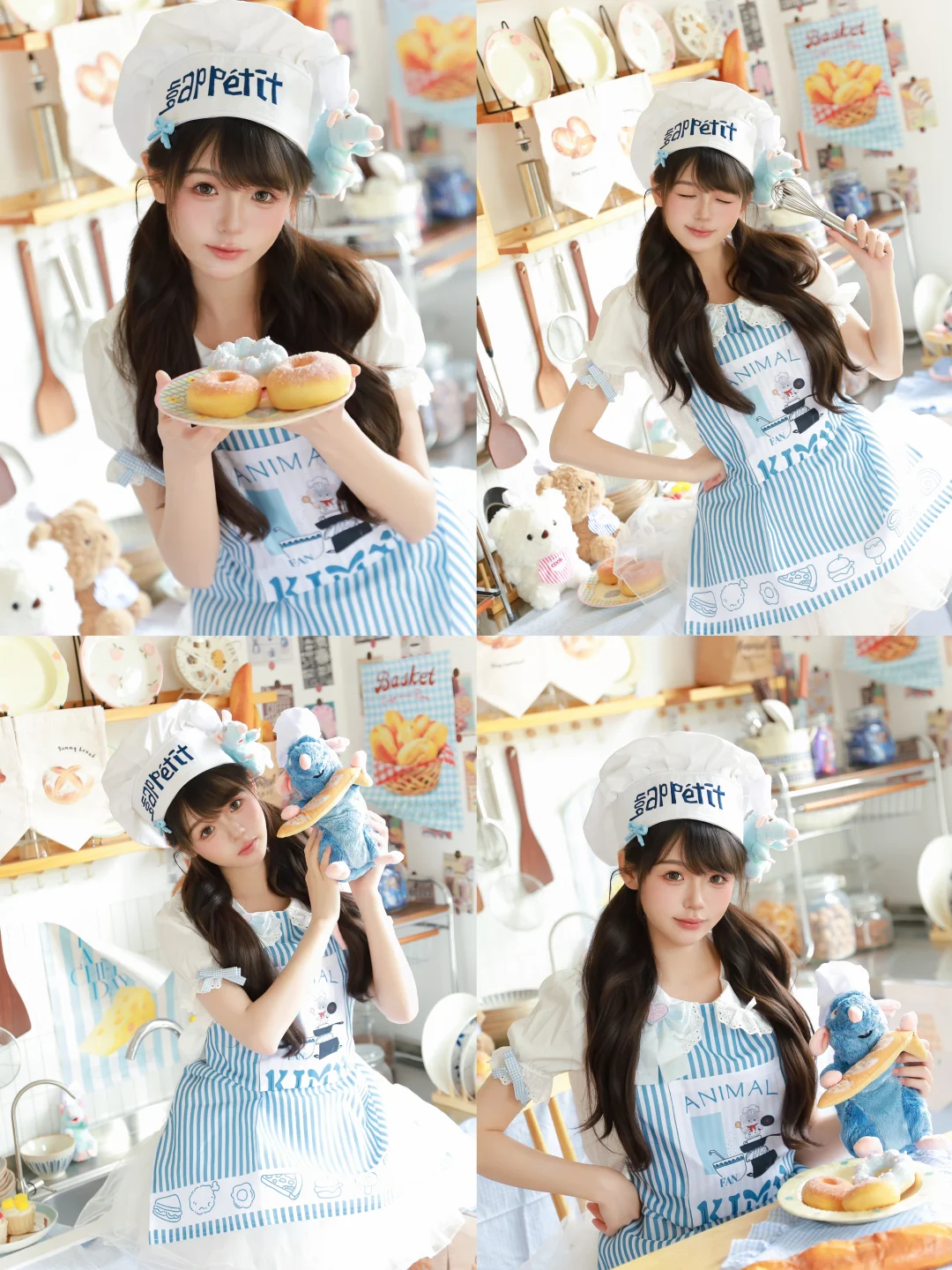 今天是蓝白小厨娘｜韩系元气厨房🍰拍照姿势
