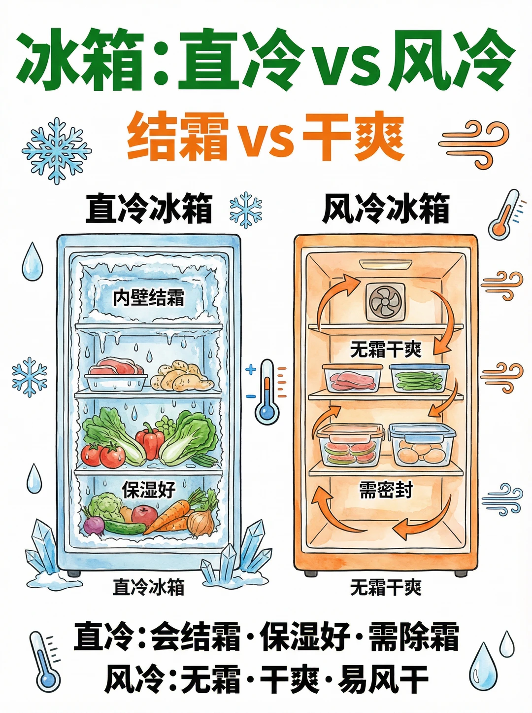 直冷/风冷冰箱怎么选，一文深度了解