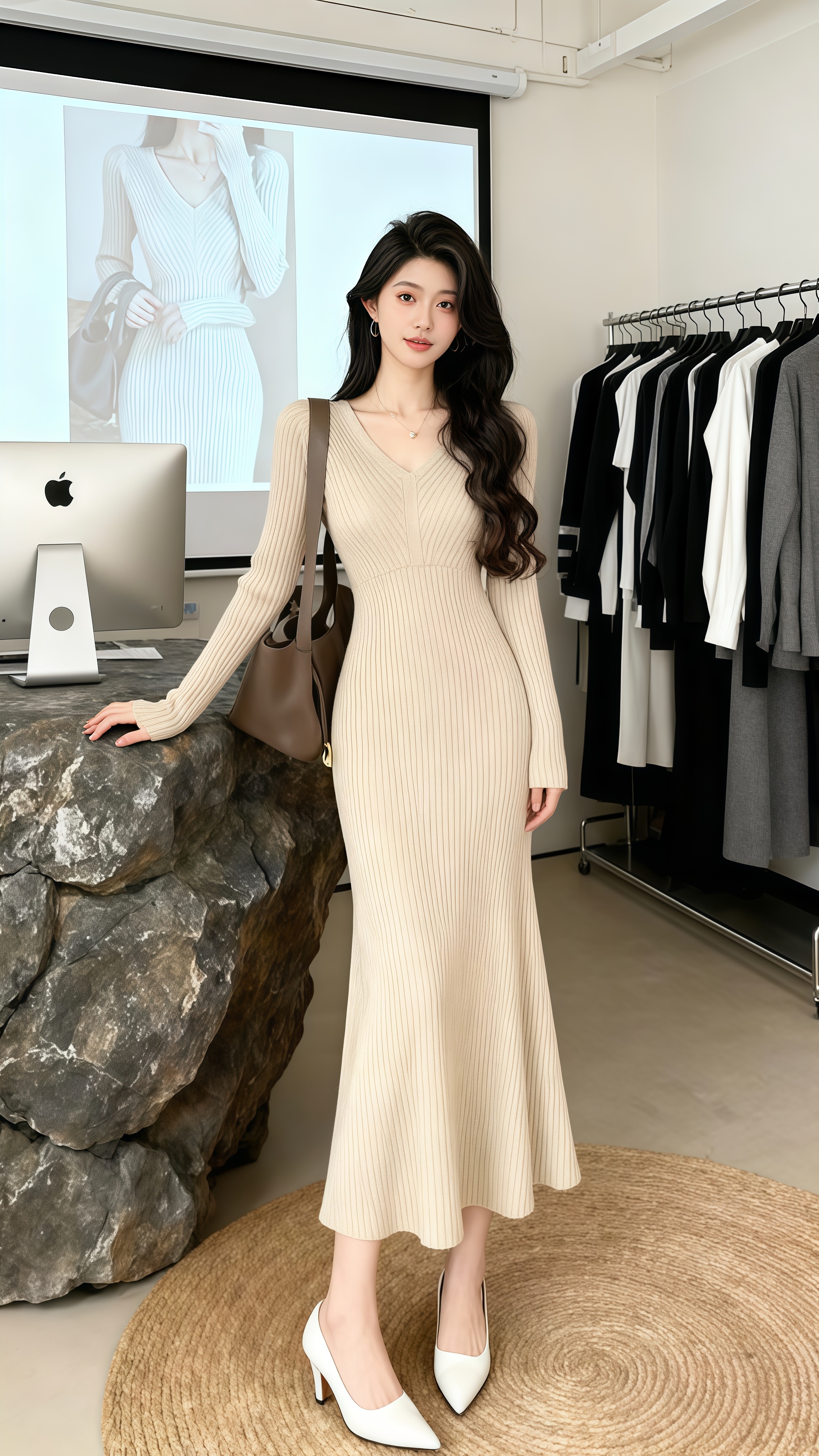 <p>优雅气质 连衣裙 针织连衣裙 名媛风 高级感穿搭 <!--{im...