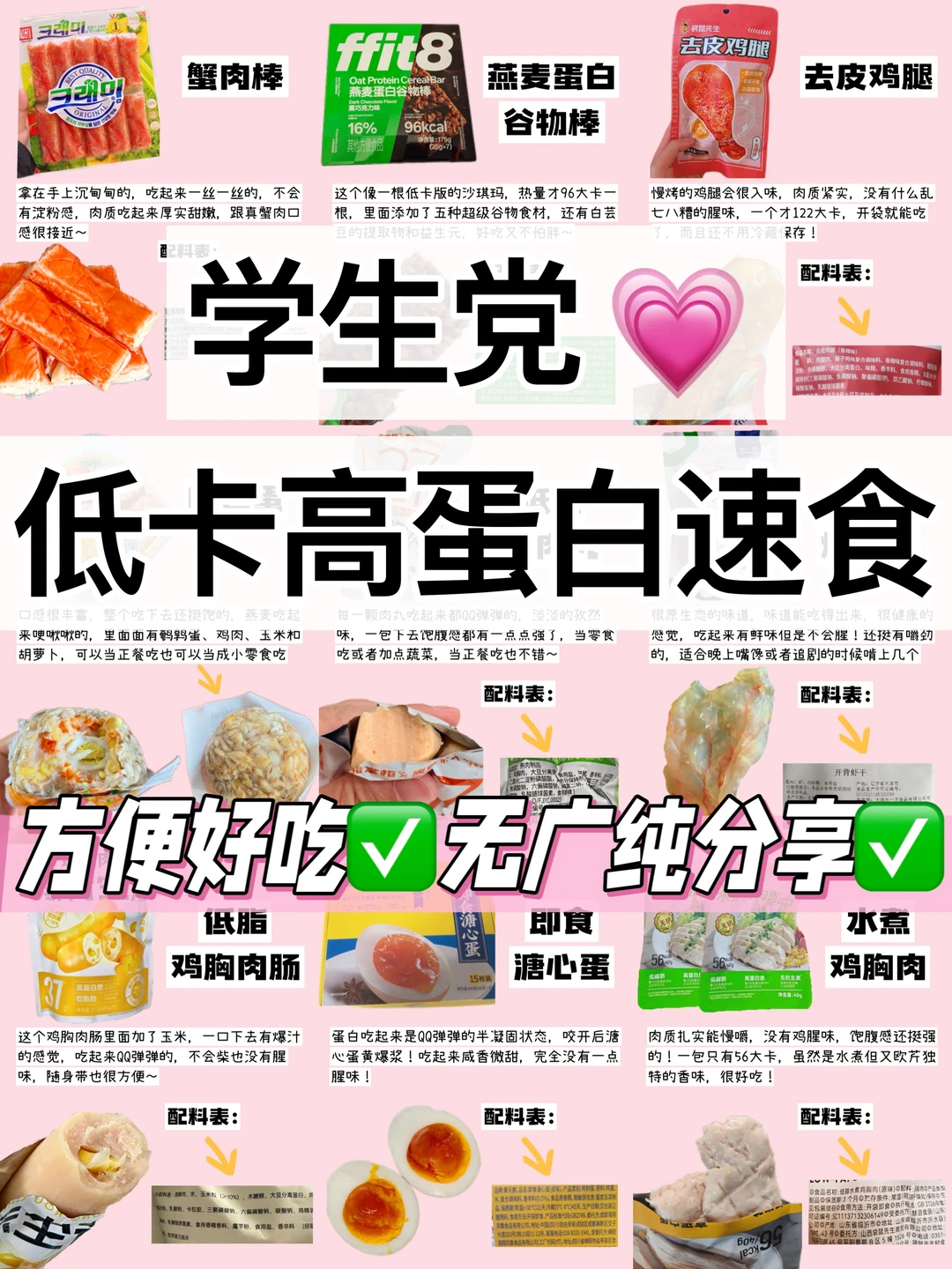 低卡解馋‼️宿舍党低卡高蛋白速食🔥便宜好吃