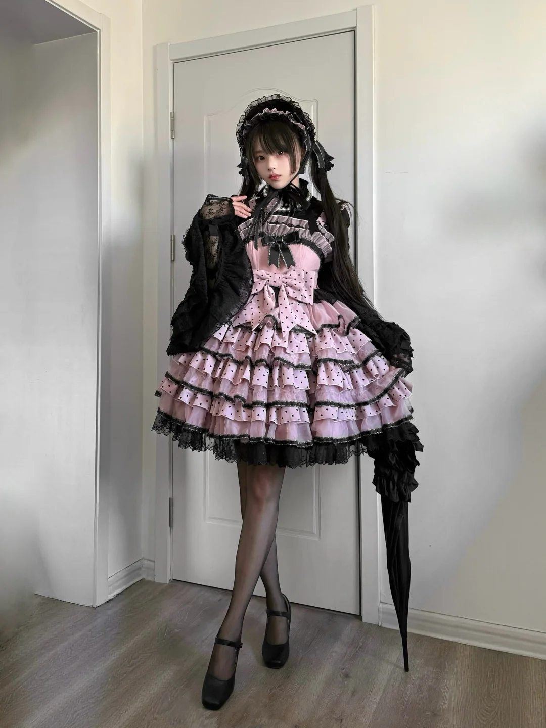 · 粉黑哥特魔女感 ⊹ ｡ ﾟ⁖