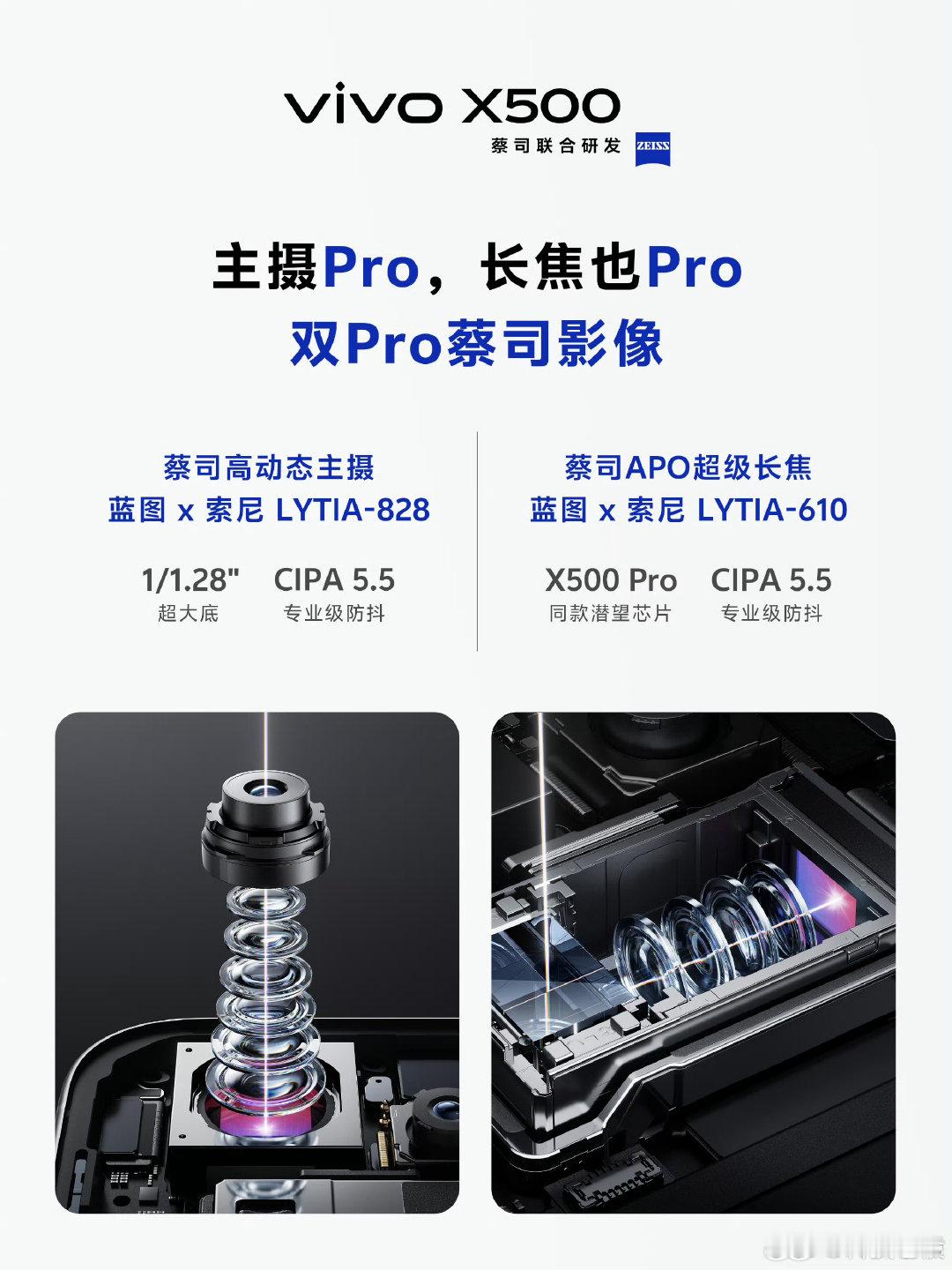 #vivo X500系列#

这一次好像标准版也挺强的[嘻嘻] ，用上了X300Pro的那一颗主摄，就看看价格如何了

对了长焦也是X50Pro同款[doge] ​