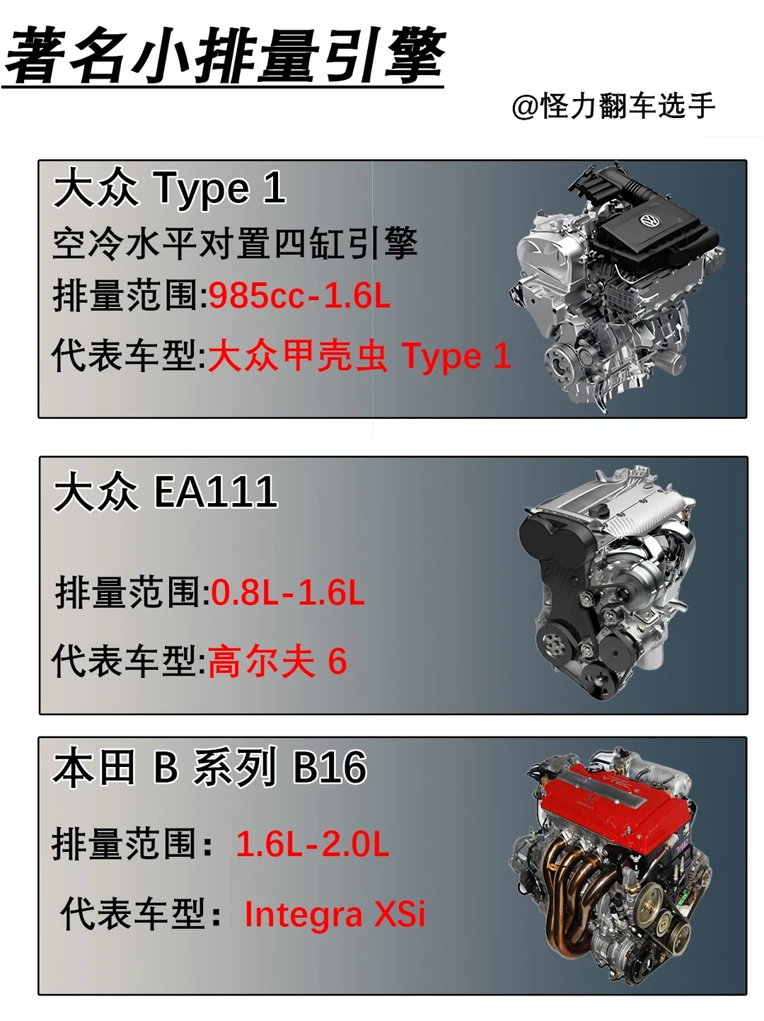 小排量发动机引擎