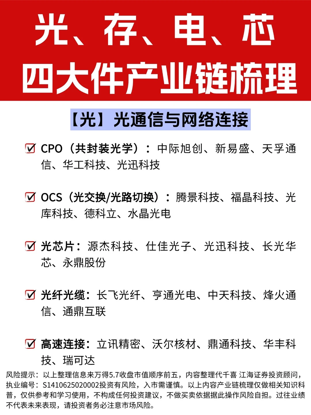 🏖️一文看懂：光、存、电、芯产业链梳理