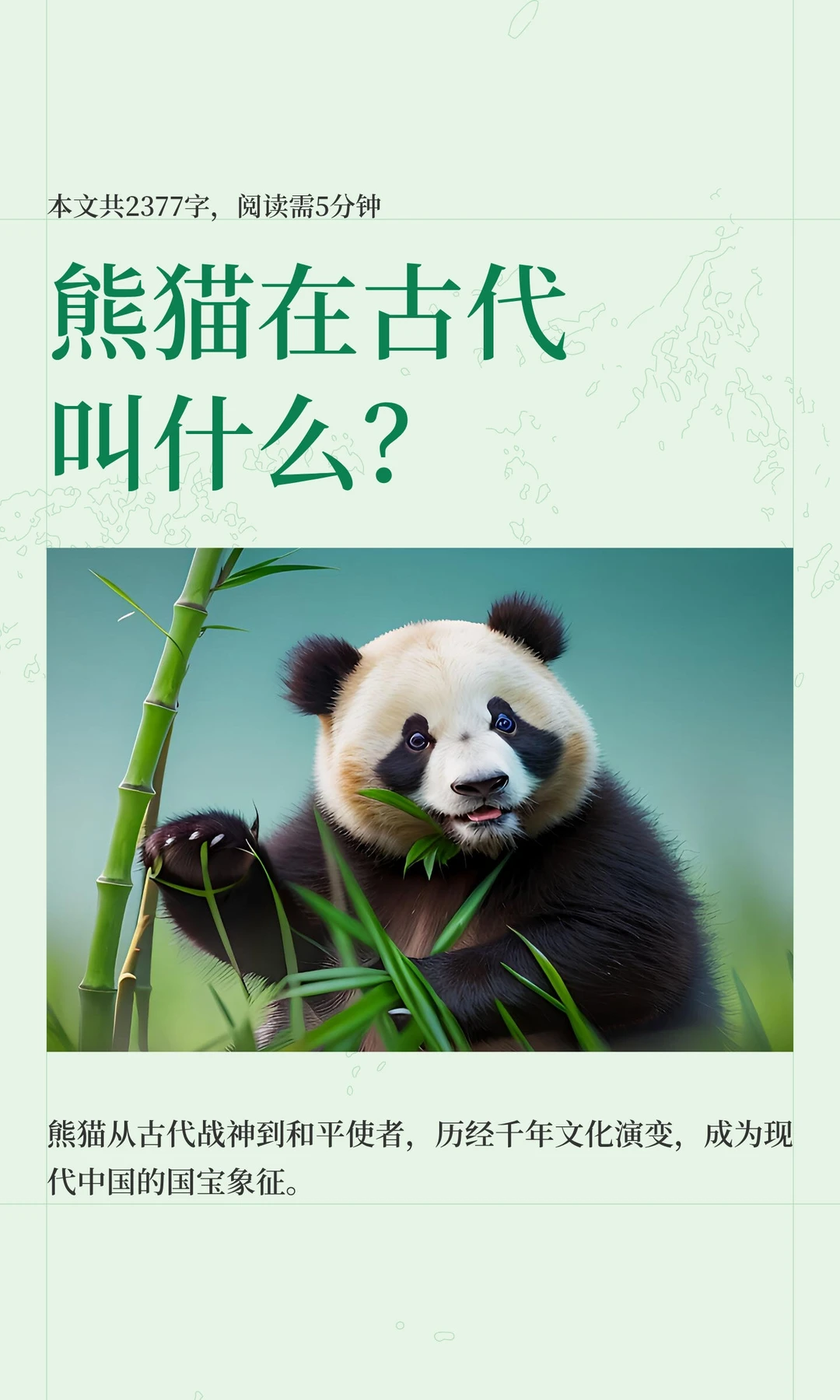 熊猫在古代叫什么？