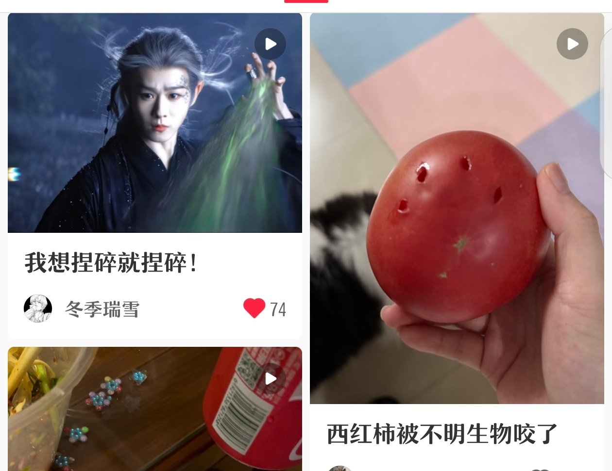 感觉孩子爱捏番茄就捏吧 ​