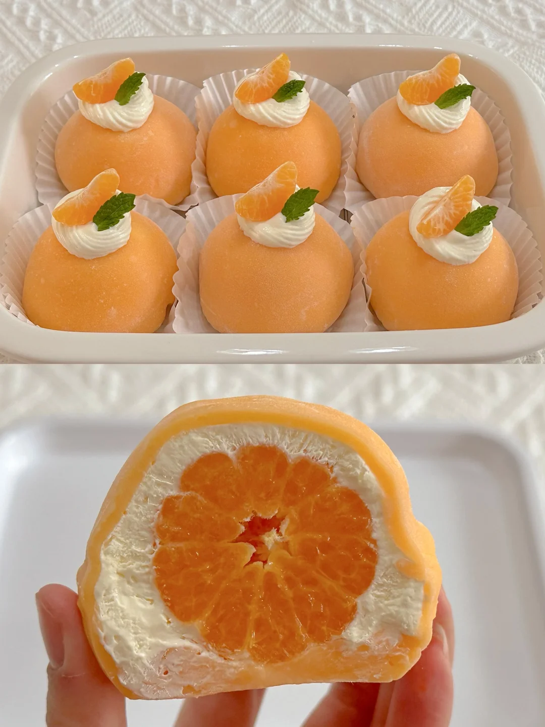 新年c位甜品｜橘子雪媚娘🍊 软糯拉丝巨好吃