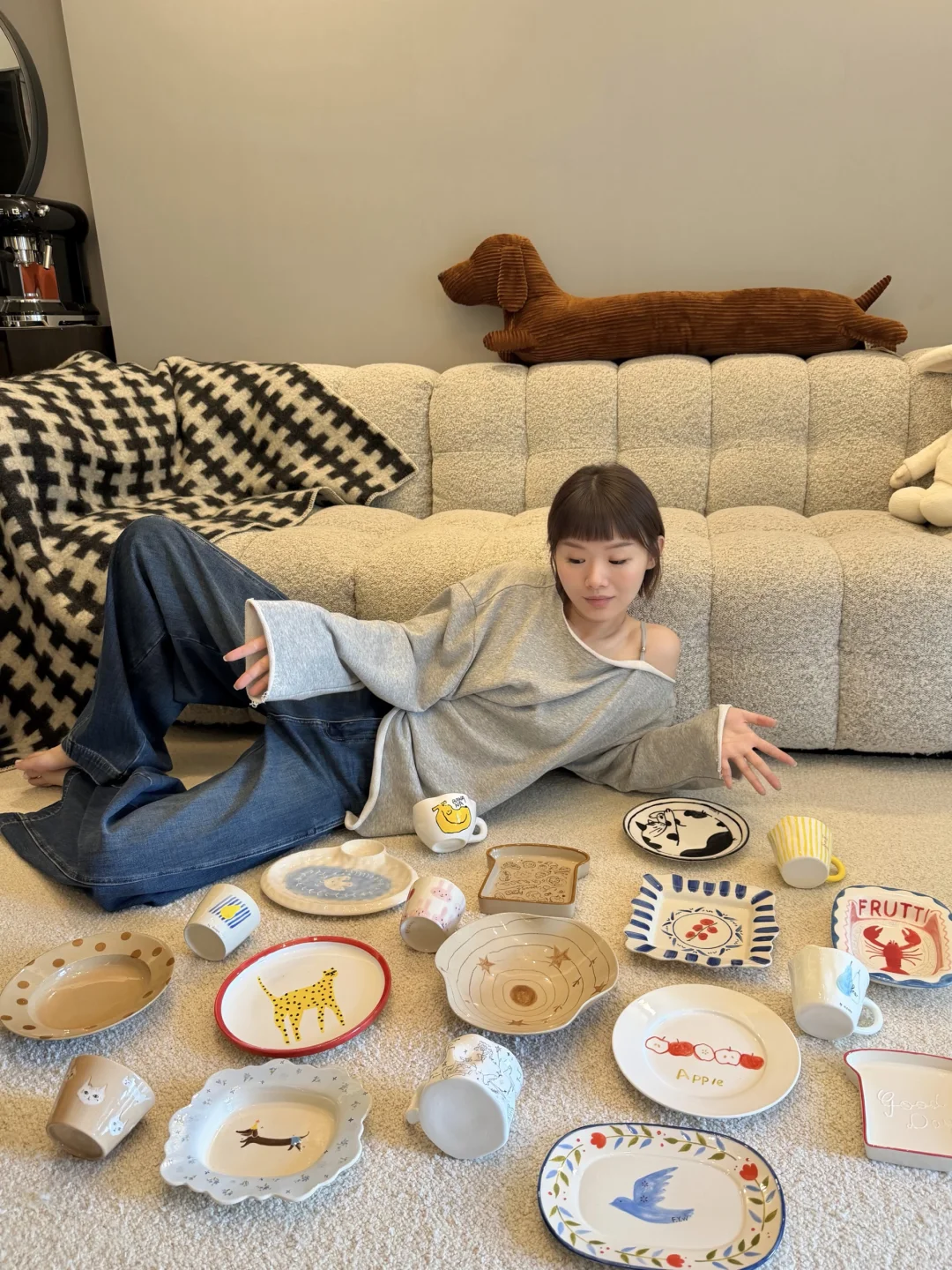 收到景德镇画的盘子啦！！