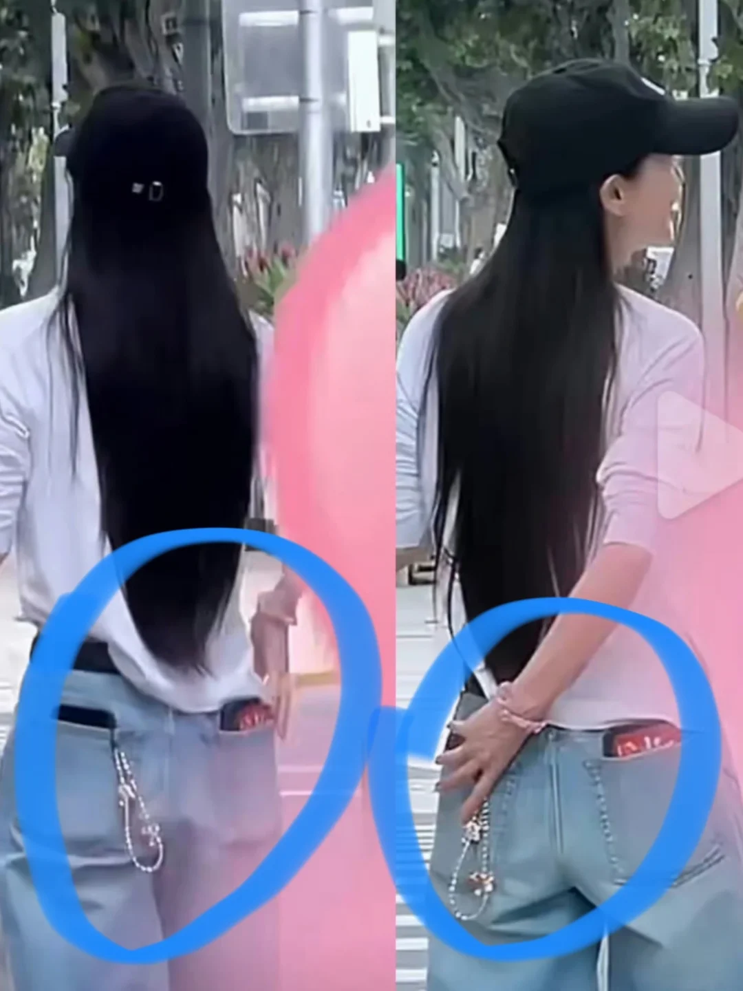 女明星出街都带好几部手机