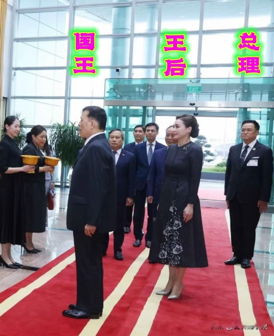 泰国国王和泰国总理谁的权力大？这张图就说明了，在访问越南时，总理站在国王和王后的后面，因为总理是政府首脑，是国家的二把手，泰国国王是国家元首，所以其权力低于国王。总理单独出访时，也是以政府首脑的级别来招待。泰国国王