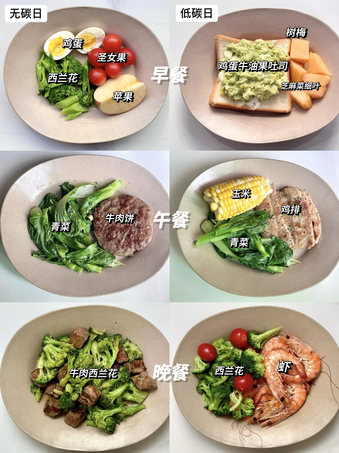 瘦了32斤的一周碳循环减脂食谱｜直接照抄