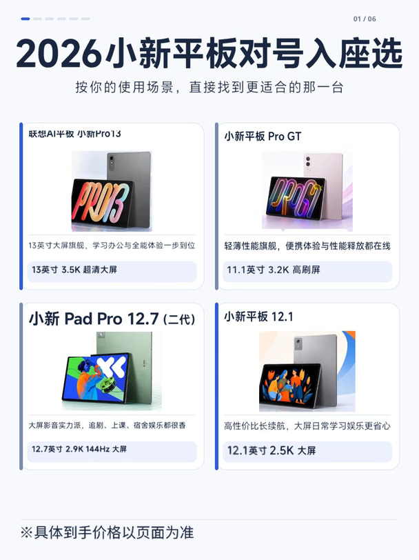 四款热门联想平板参数｜