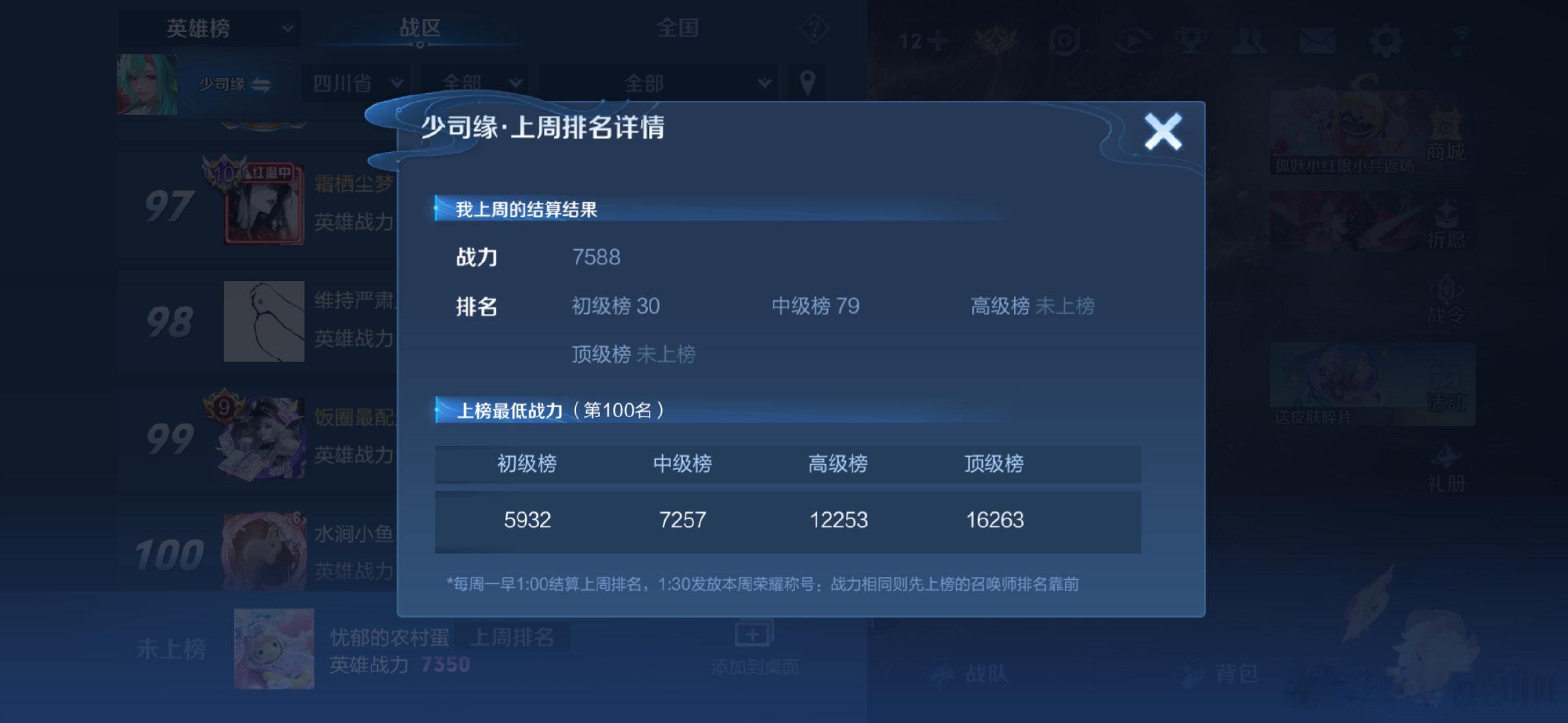 #荣耀茶话会[超话]#  有没有老婆接桑启或者少司缘或者元辅补分（桑启元辅最好包金），巅峰1600左右 ​