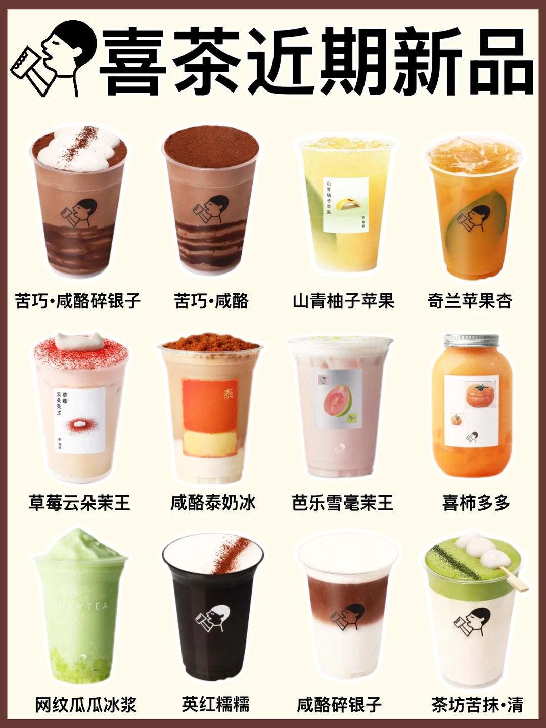 🔥喜茶近期新品大合集‼️你喜欢喝哪个❓