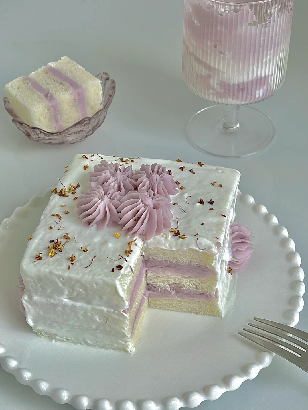 ☀️11.7日休息日早餐｜低卡芋泥酸奶吐司蛋糕