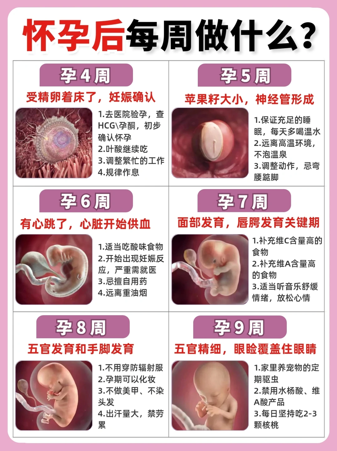 🔥注意！怀孕后准妈妈要做的事有哪些？