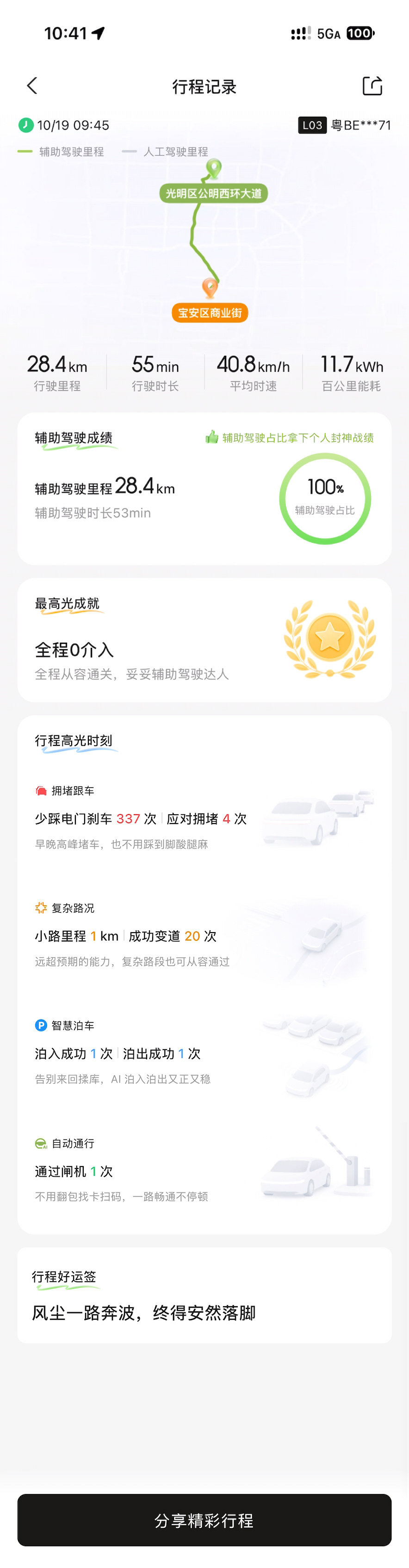 今天我这 小鹏 MONA L03 是完全车位到车位了 ​