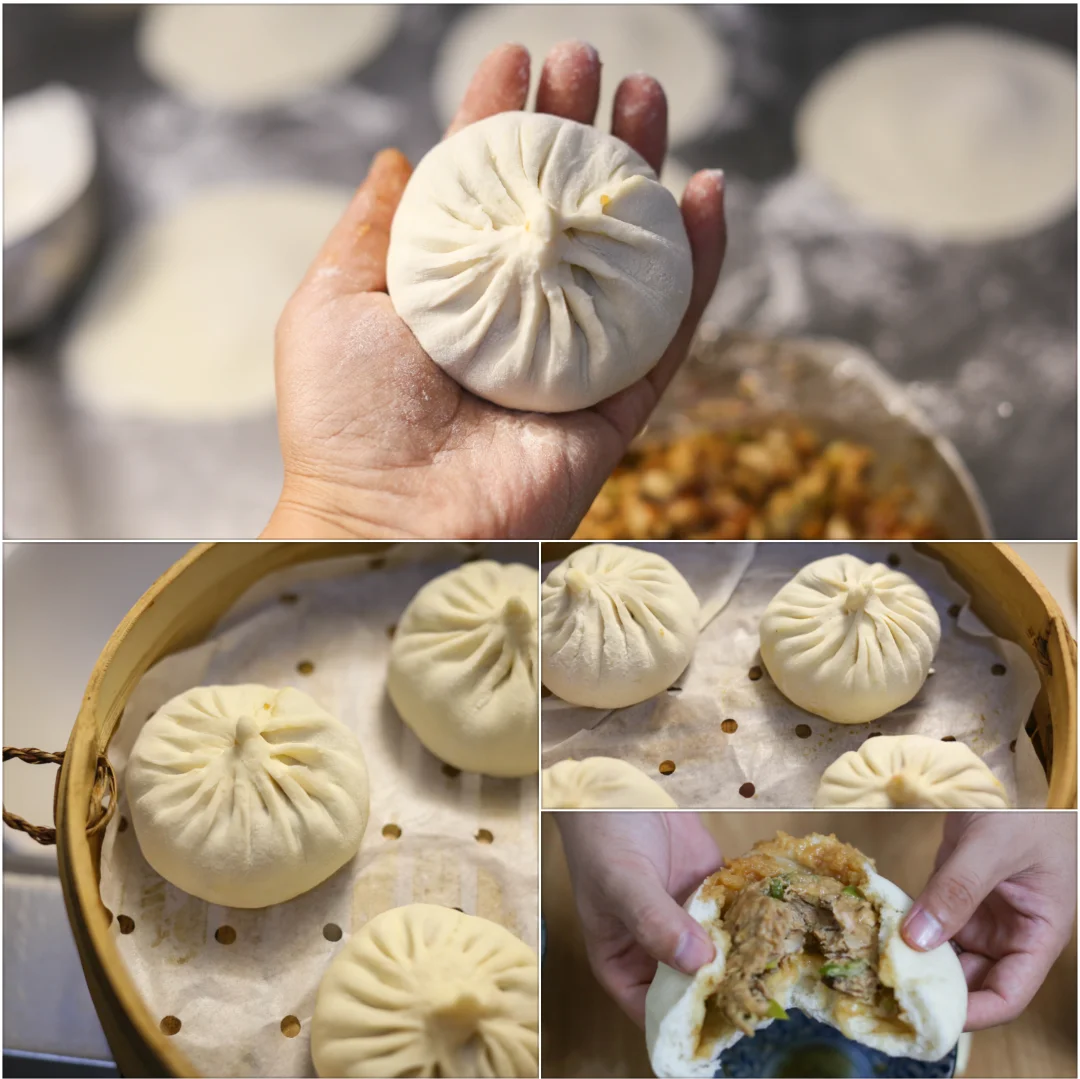 面食的花样做法｜香菇鲜汁肉包鲜香油润