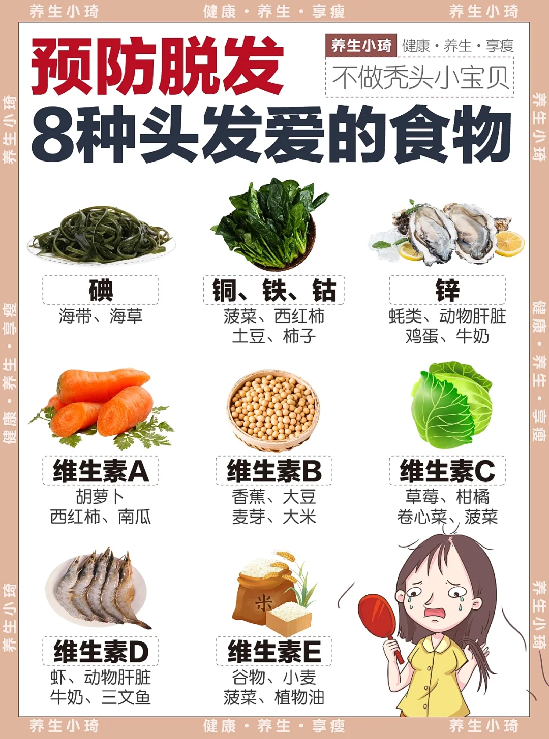 8种头发最爱的食物｜不做秃头小宝贝！