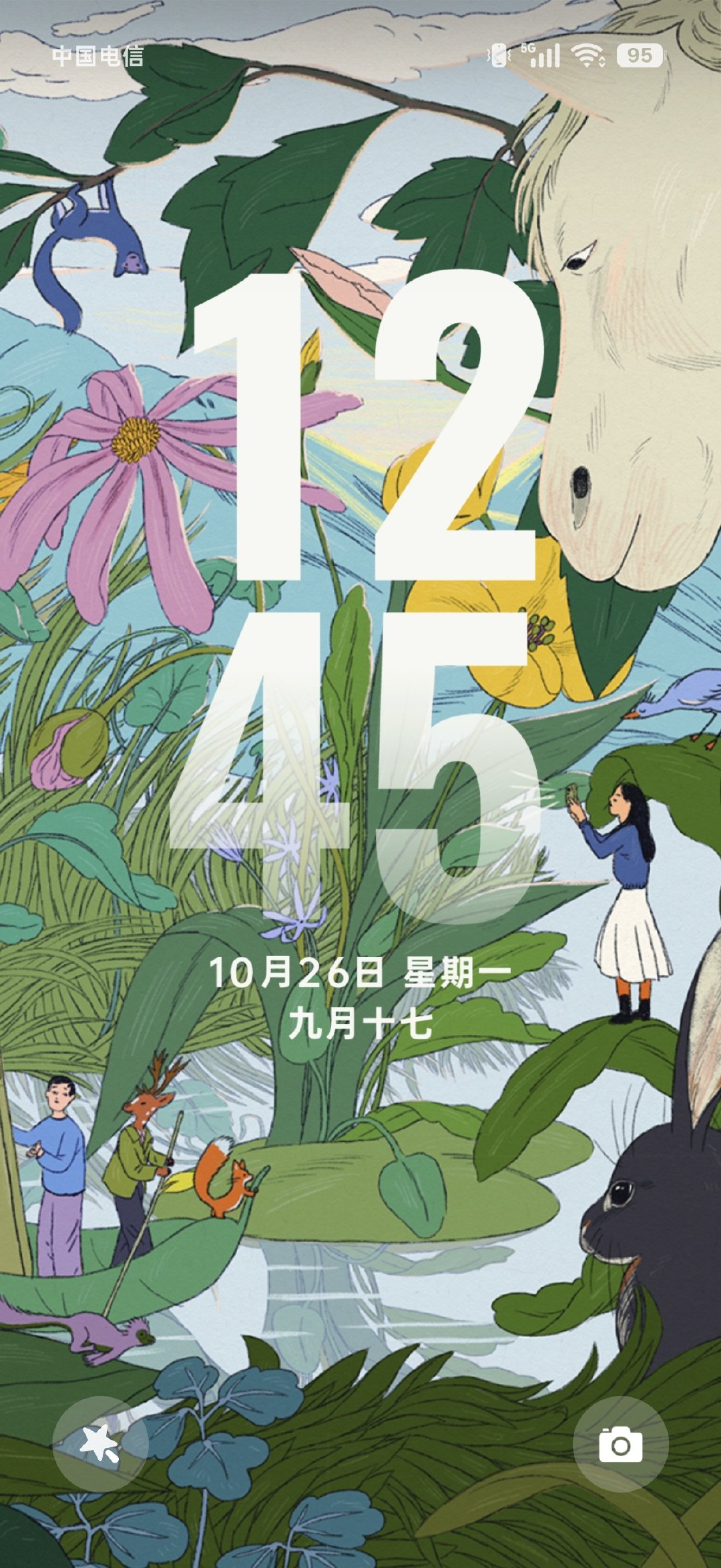 别说，Find X10全新配色森绿爱马仕插画师联名礼盒这个专属主题，整的还挺走心的，从锁屏到壁纸到图标，全部重绘了[流鼻血][流鼻血][流鼻血]#军火库试用#  ​