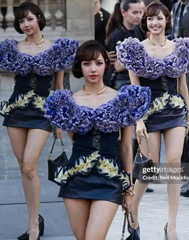 巴黎LV秀场，中西服饰同台飙戏，宋茜Lisa赞达亚同框碰撞，文化混搭究竟惊艳还是尴尬？ ​