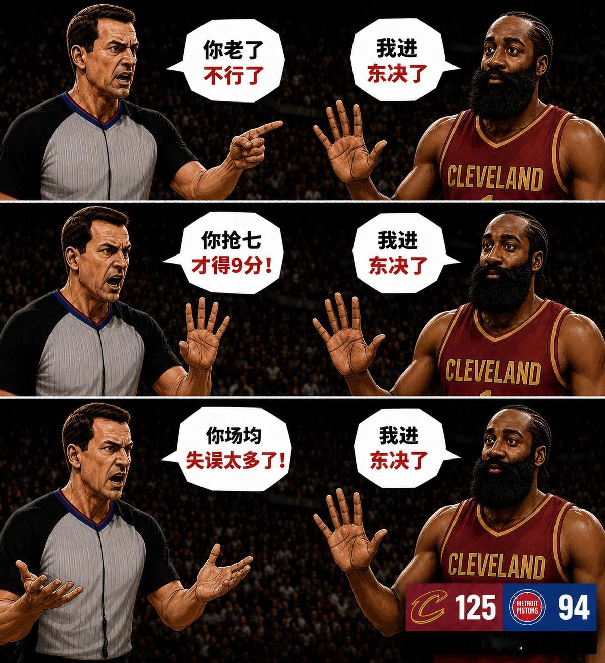 詹姆斯又一次带领骑士挺进分区决赛了？别拿詹姆斯哈登不当詹姆斯今日虽投篮...