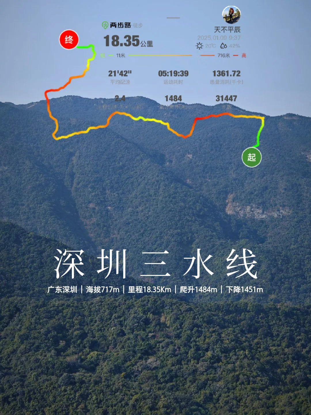 观山阅海：新年首徒，深圳户外毕业线没破7