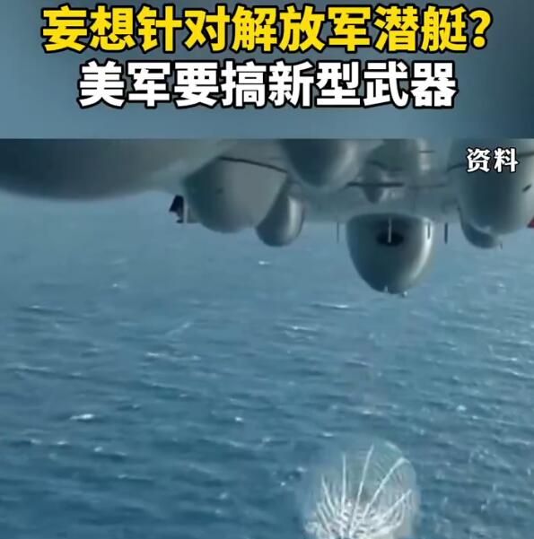 【妄想针对解放军潜艇？美军要搞新型武器】

美国海军声称，为了所谓应对中国海军的水下力量，正在构想一种不同于传统的反潜武器，由军机或无人机从高空投放，先在空中滑翔，接近目标区域后再入水搜寻潜艇。 

来源：央视网