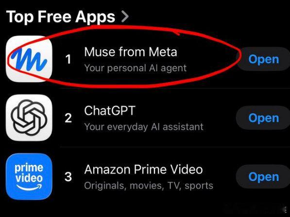 META
 好起来了，app下载榜处于榜一。 ​