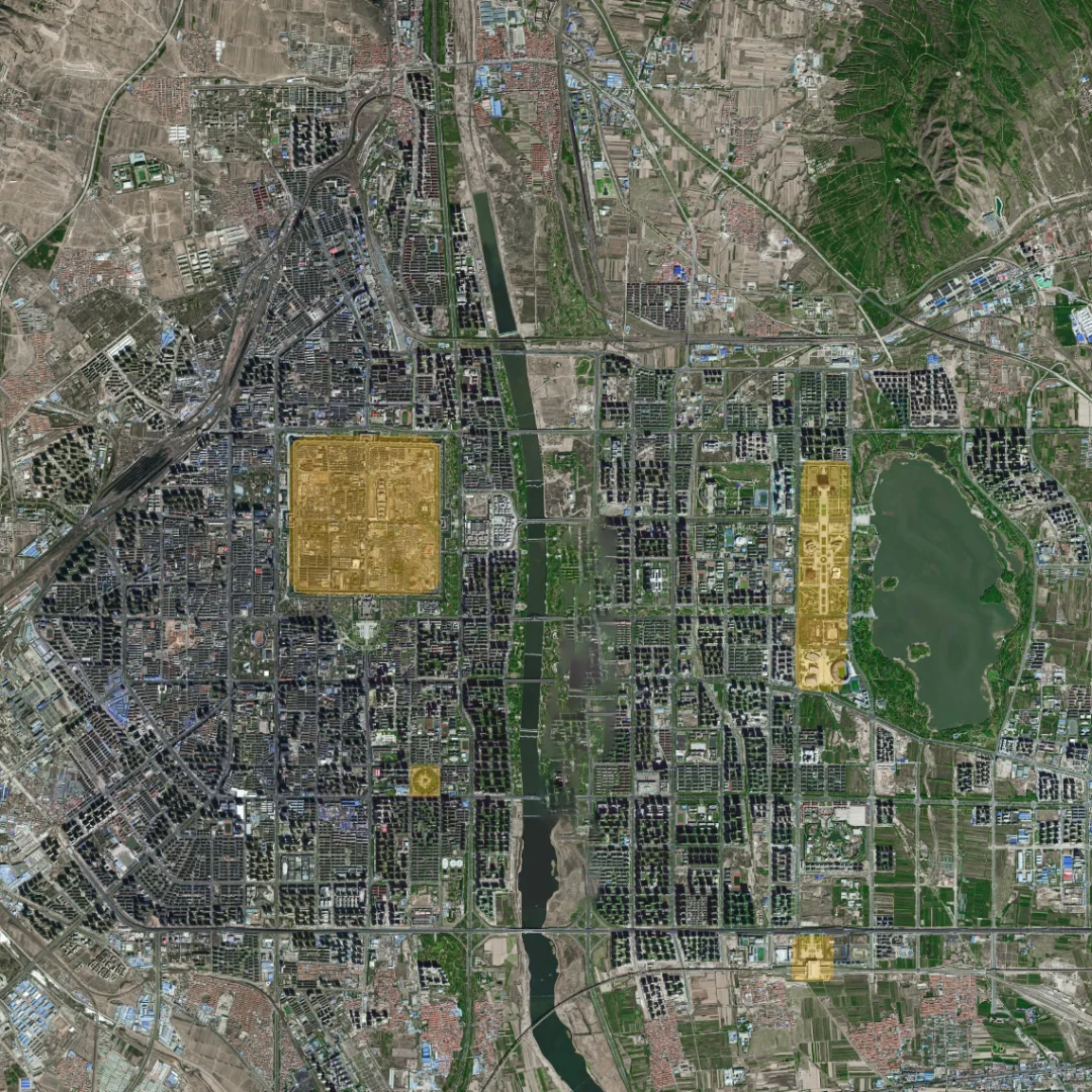 从卫星地图上看大同