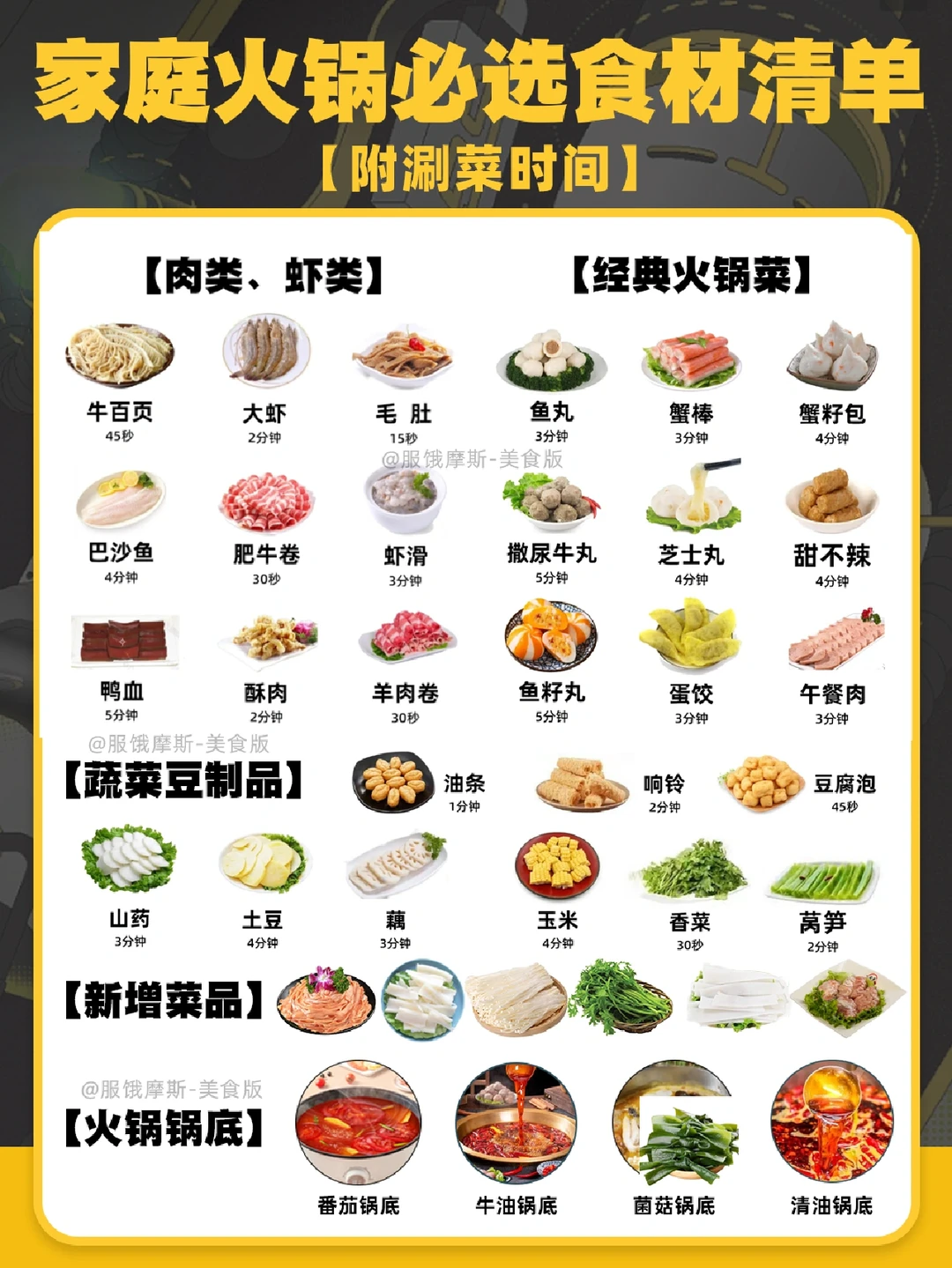 🔥过年自制火锅必备食材，附火锅蘸料