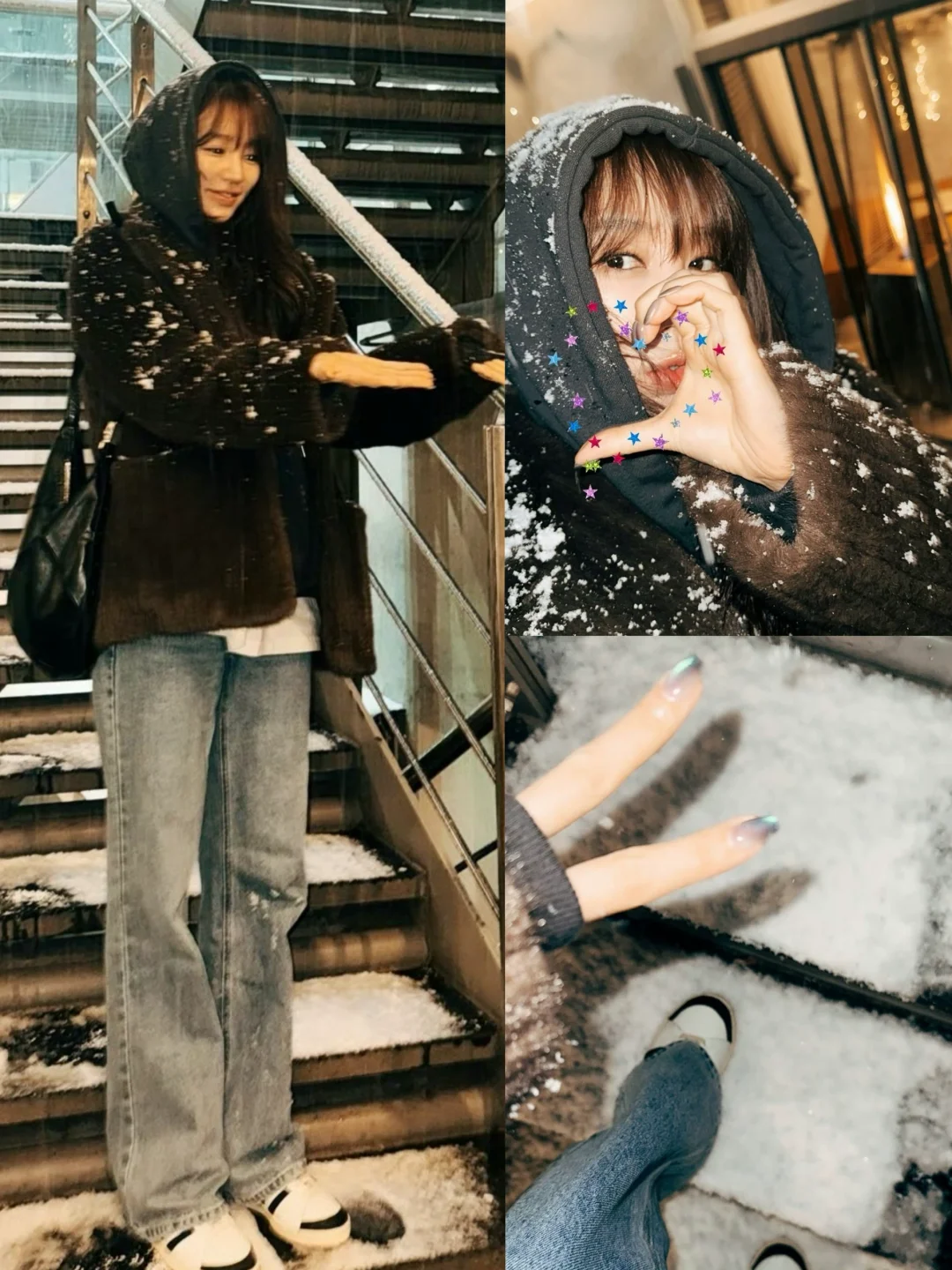 下雪啦！尹恩惠的更新像在拍韩剧