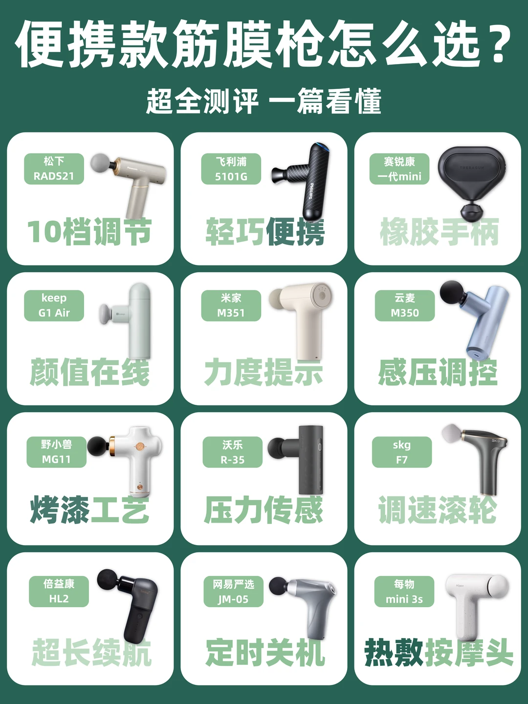 筋膜枪怎么选｜热门12款看看你踩坑了吗？