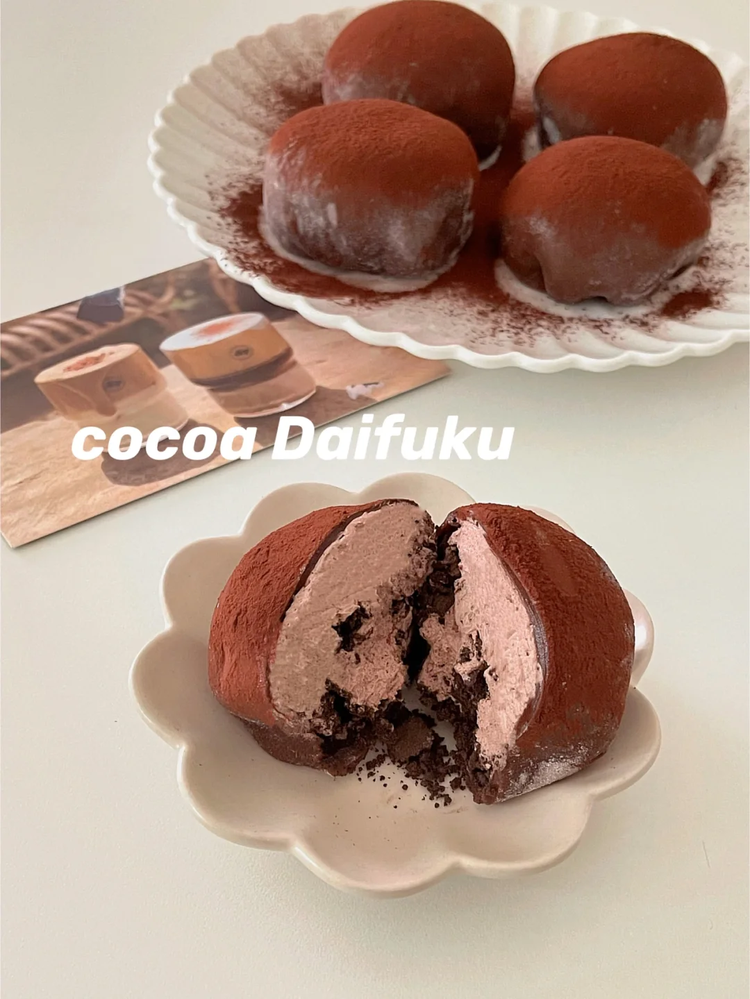 免烤箱甜品❗️｜胖fufu的巧克力奶油大福🍫