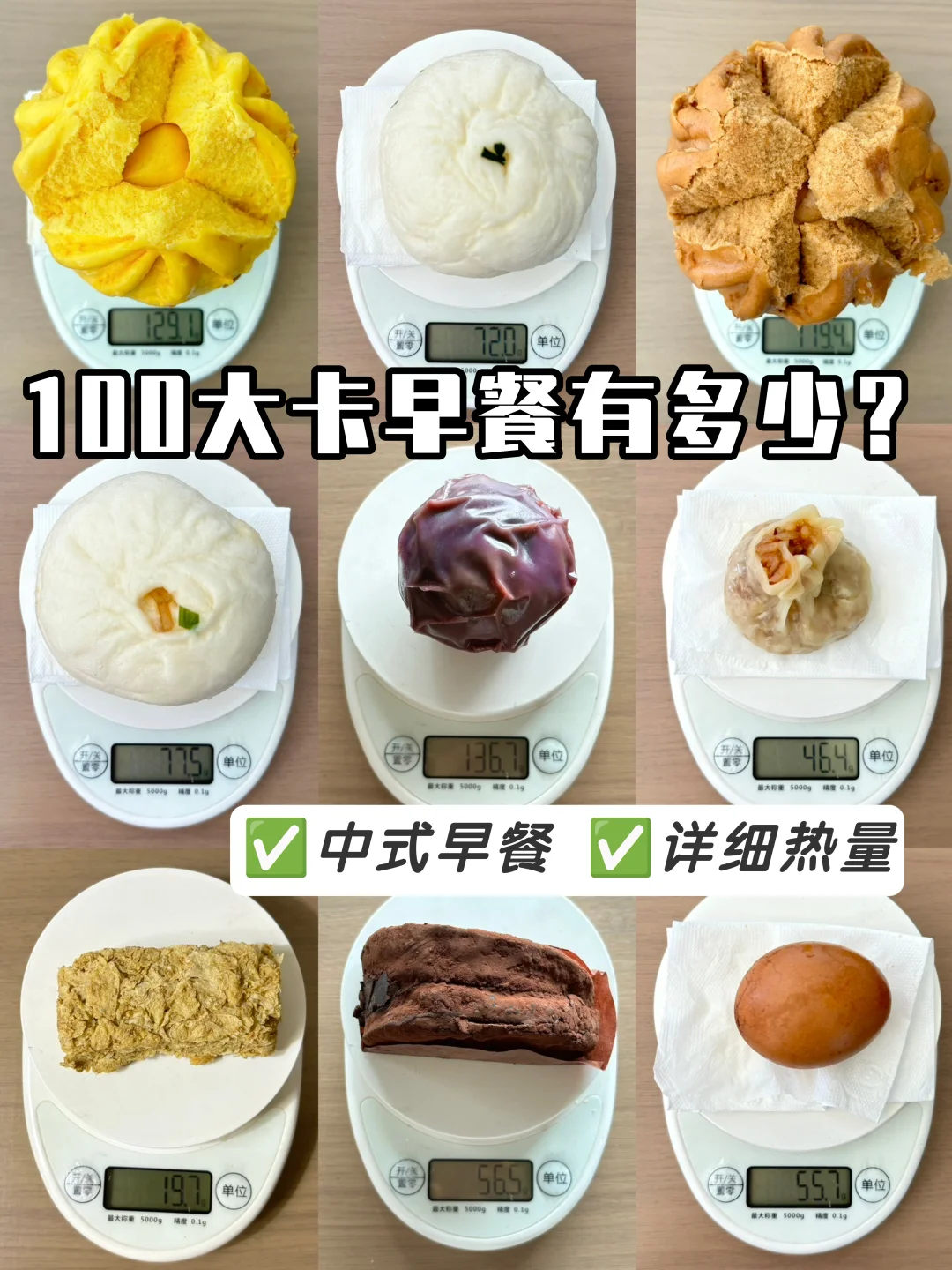 100大卡早餐有多少❓详细热量合集✅