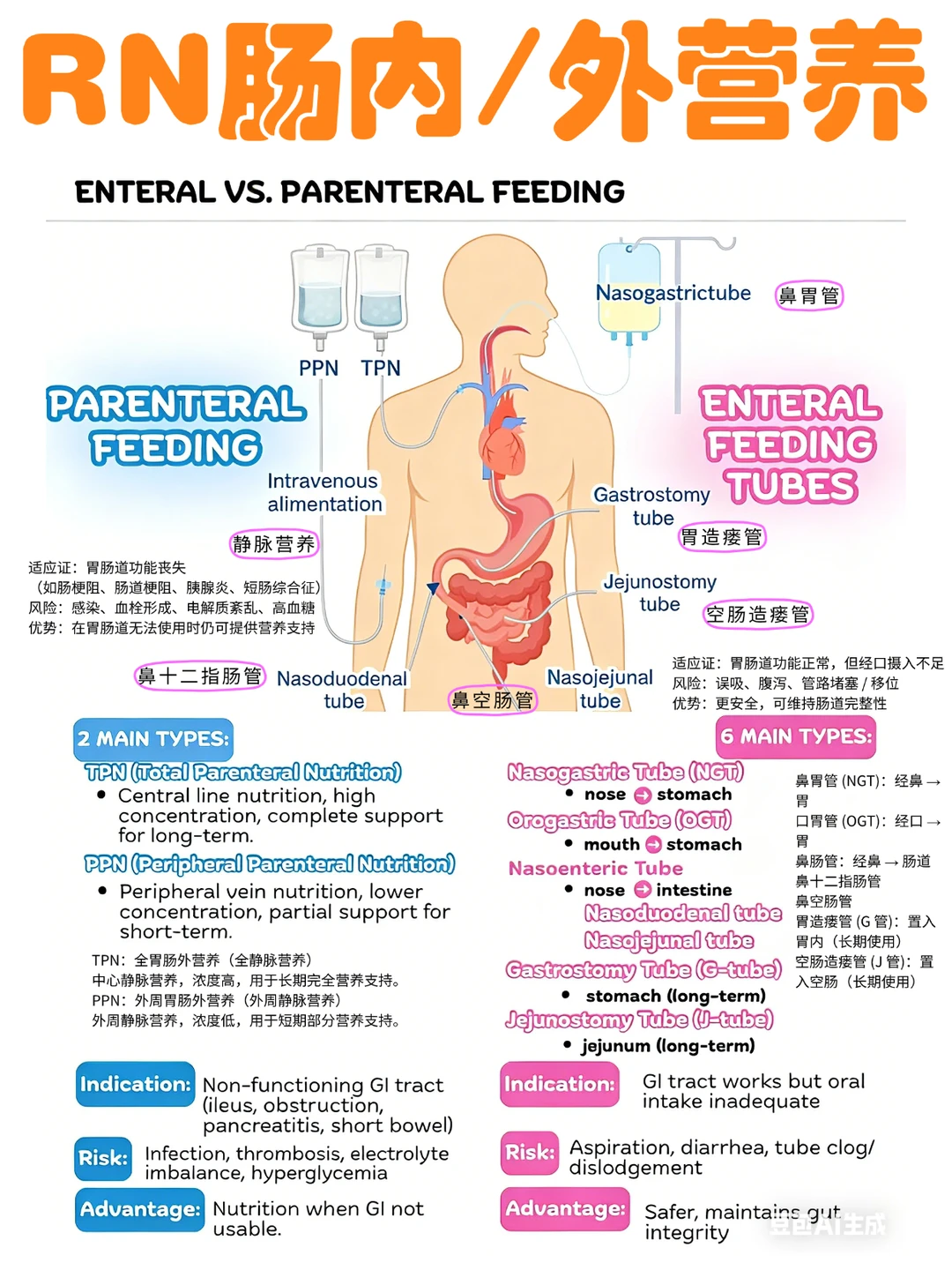 备考RN/肠内/肠外营养！！学！！单词