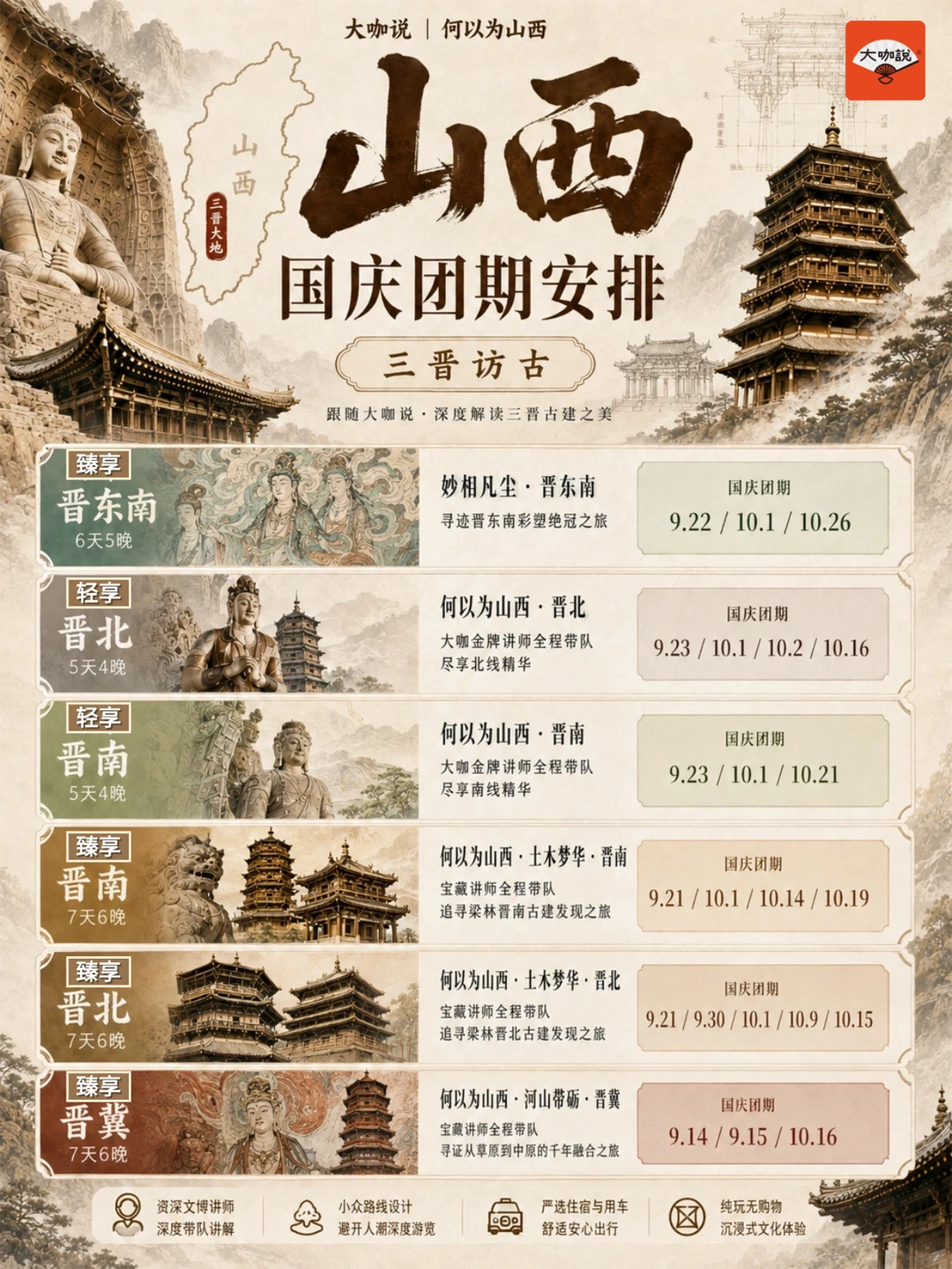 国庆别乱跑❗️山西这6条古建路线闭眼跟✅