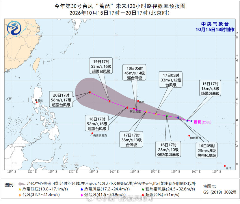 今天是10月15日，今年第30号台风“蔷琵”生成，怎么说呢，上次西北太平洋编到第30号台风已经是十三年前的“海燕”了 ​