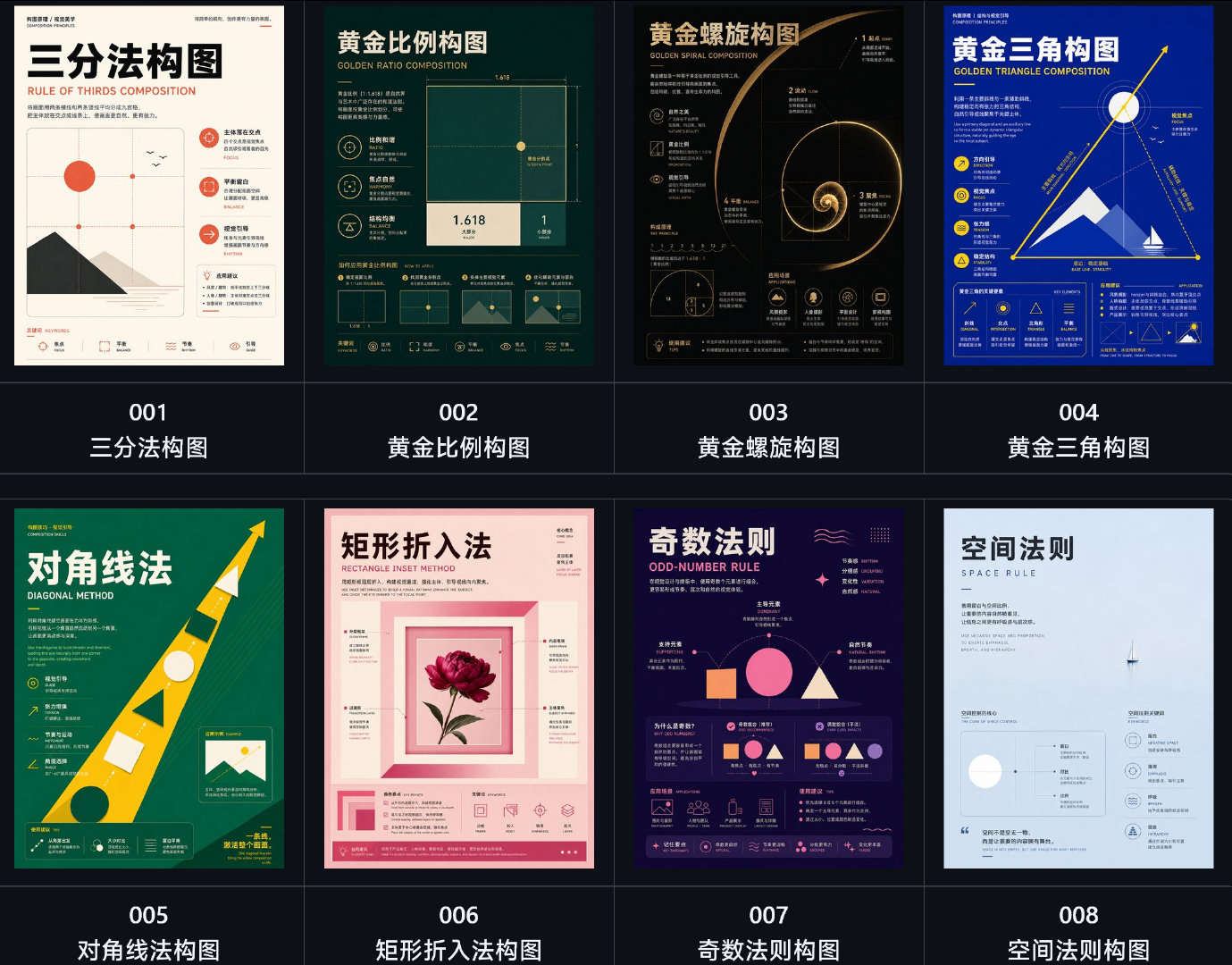 350 种排版 · 分类图鉴
地址：github.com/nevertoday/350-layout-compositions

从经典构图、视觉原则，到出版广告、字体网格、网页 UI、影视、中国传统构图和演示文稿：350 种排版，按 8 个一级分类与 33 个二级主题组织成可浏览、可检索、可下载的知识图鉴。

作者陈小东，之前看过他的一些排版prompt非常惊艳