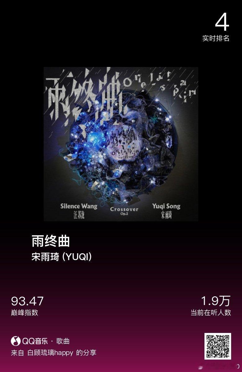 #宋雨琦[超话]##汪苏泷宋雨琦新歌雨终曲#   ​