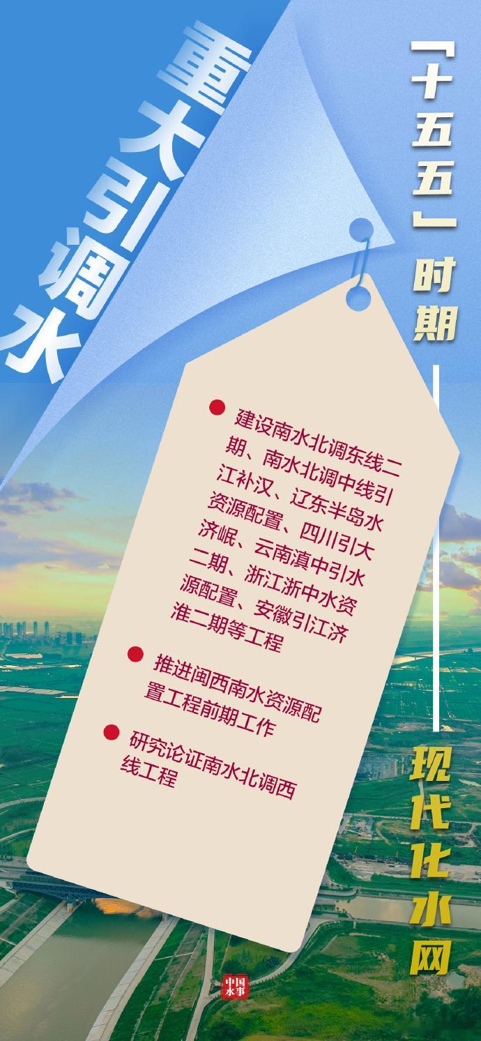 #水务资讯# 【特别关注 | “十五五”时期，现代化水网要这样建！】“十五五”规划纲要已正式发布，现代化水网建设作为构建现代化基础设施体系的关键一环，迎来了系统性布局，蓝图已经绘就，从‌防洪减灾‌、‌重大引调水‌到‌供水灌溉一大批关乎国计民生的水利工程即将启动或加速推。（来源：中国水事 ​