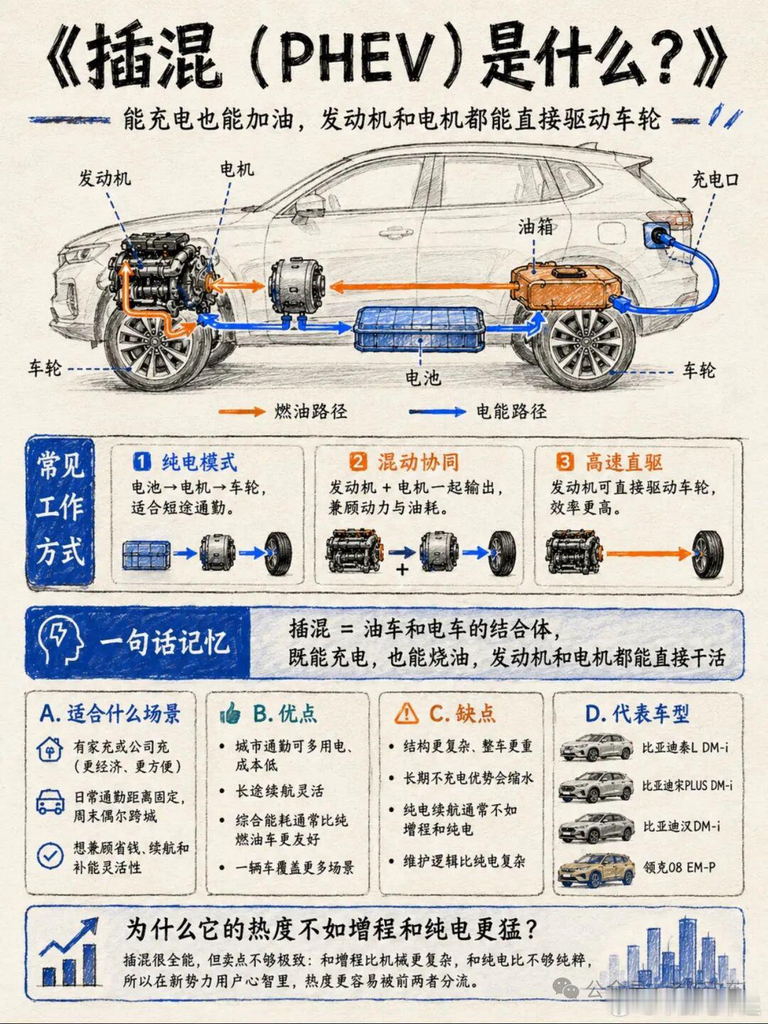 不只是增程卖不动，插混也凉了？

2026年1至8月，国内插混车型累计零售160万辆，同比大幅下跌27.1%，跌幅是纯电车型的近7倍，远高于新能源大盘12.1%的同比跌幅。 ​