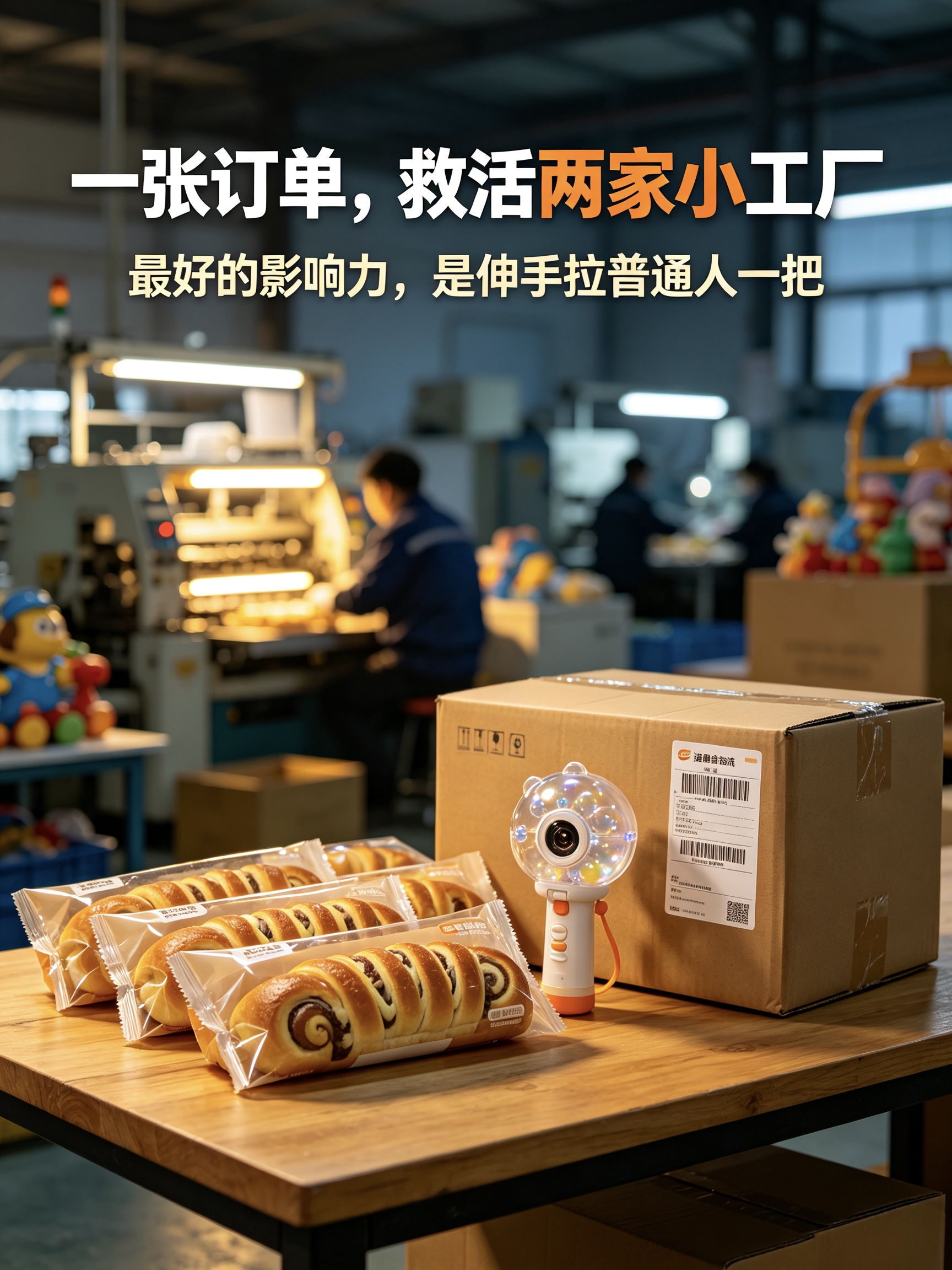 最近刷到徐良“时间折叠”巡回演唱会这件事，看完心里暖暖的。
 
很多人看演唱会，目光都放在舞台、歌曲、现场氛围上。可谁能想到，这场演唱会的伴手礼订单，顺手把两家快要撑不下去的小工厂，从破产边缘拉了回来。
 
第一个是面包厂。北京站演唱会，伴手礼准备的是毛毛虫面包。徐良团队找的这家面包厂，当时生意惨淡