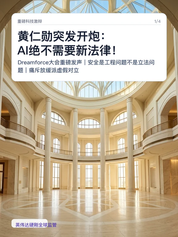 黄仁勋突发开炮：AI绝不需要新法律！