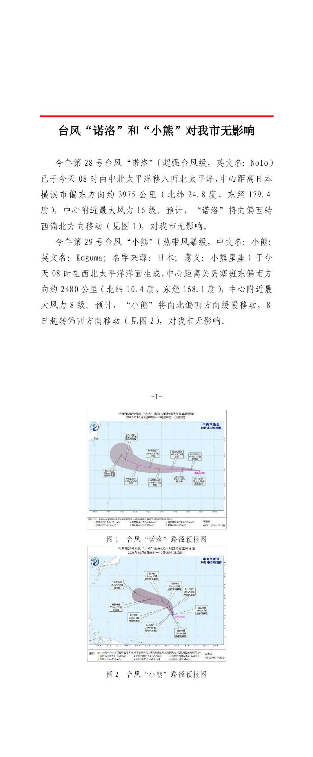 #小海丝报天气# #泉州气象# #重要气象信息专报# 
台风“诺洛”和“小熊”对我市无影响 ​