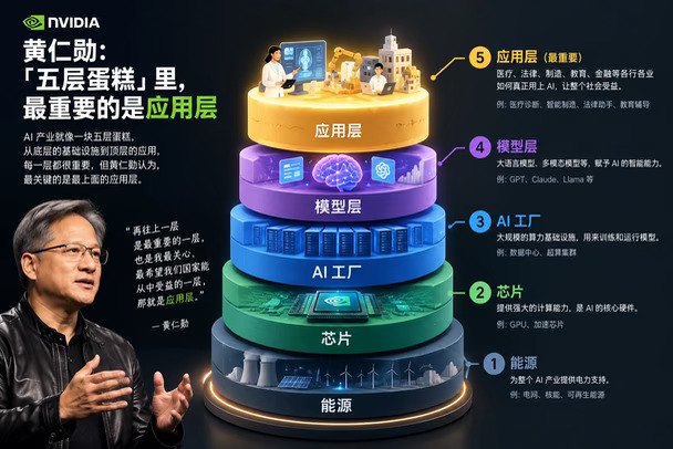 我把AI的「五层蛋糕」画出来了！🍰