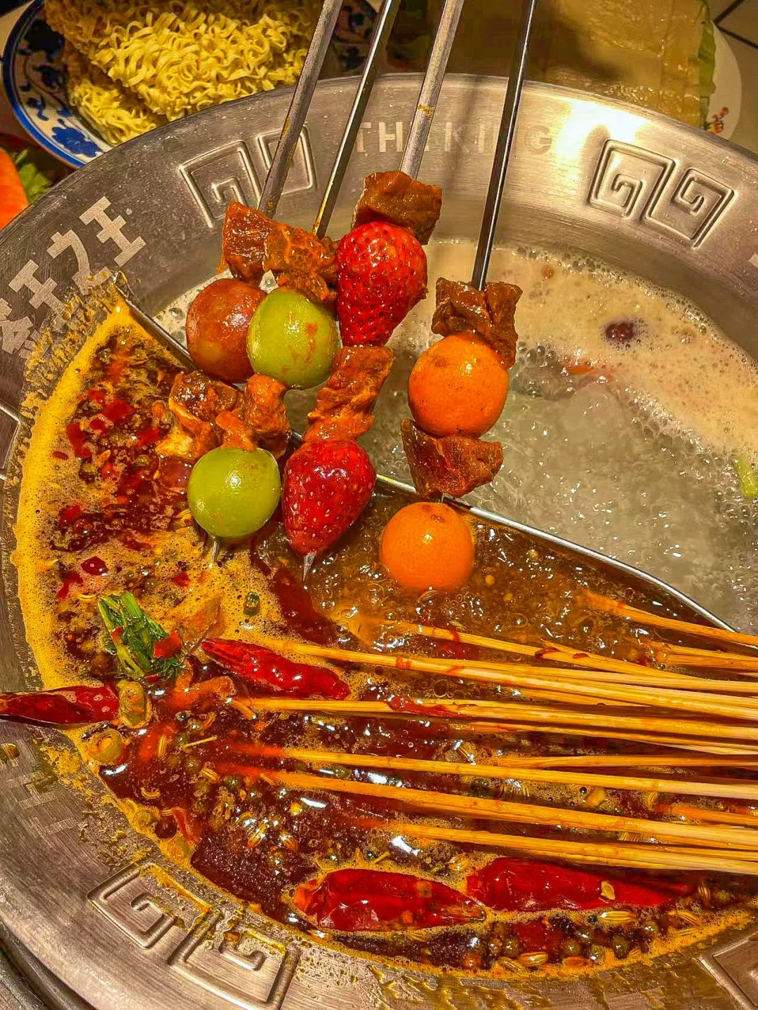 水果肉串都可以煮火锅❓❓❓