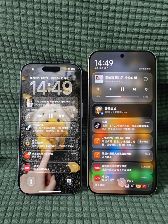 都是玻璃，你觉得小米和iOS27谁好看？