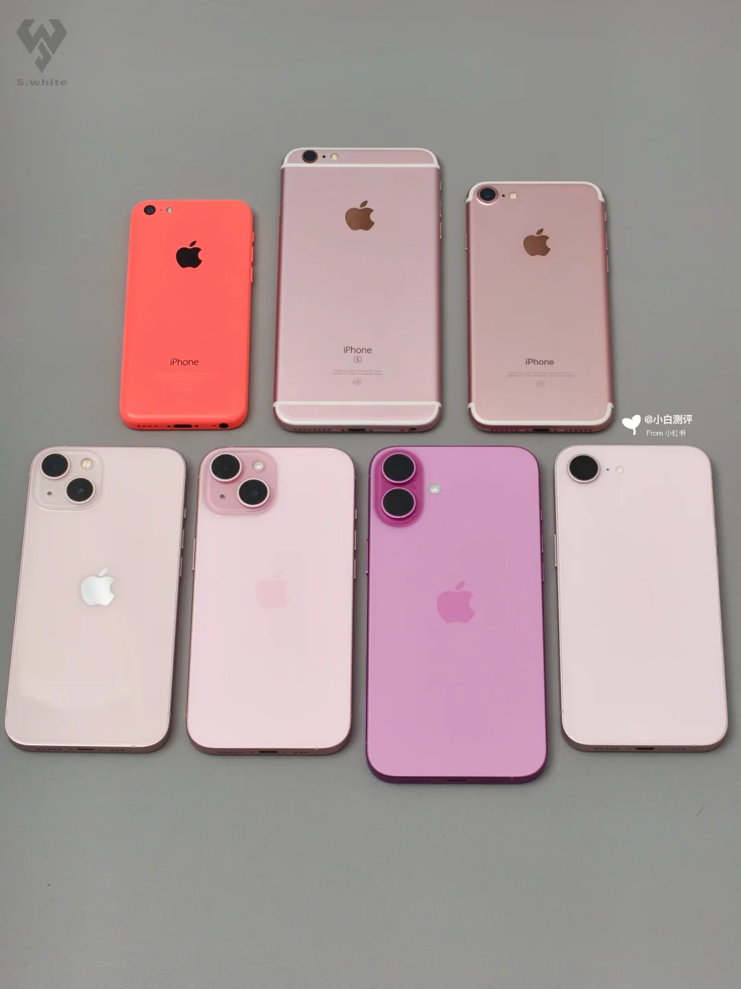 粉色iPhone合集💗每台饱和度好像都不一样？